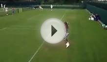 Serena Williams practising for Wimbledon 2014